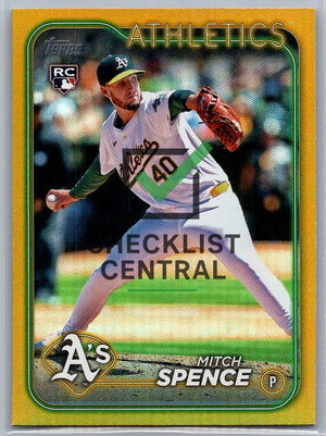 2024 Topps Update Gold Rainbow Foil Mitch Spence #US28
