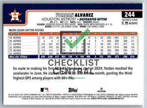 2025 Topps Yordan Alvarez #244