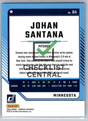 2024 Donruss Red and Blue Johan Santana #84