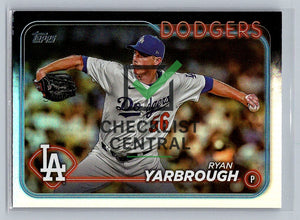 2024 Topps Update Rainbow Foil Ryan Yarbrough #US68
