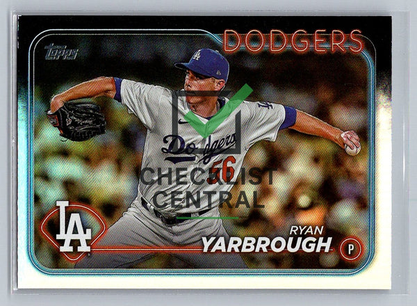 2024 Topps Update Rainbow Foil Ryan Yarbrough #US68