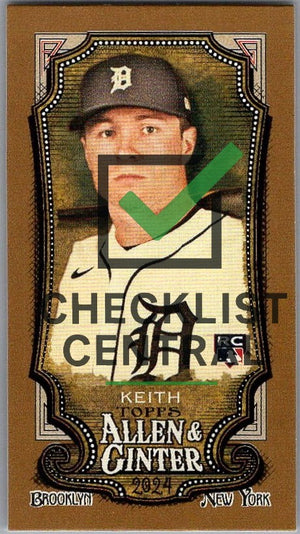 2024 Topps Allen & Ginter Mini Gold Border Colt Keith #279