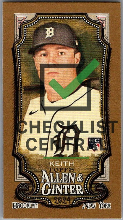 2024 Topps Allen & Ginter Mini Gold Border Colt Keith #279