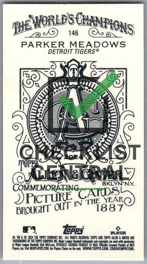 2024 Topps Allen & Ginter Mini A&G Back Parker Meadows #146