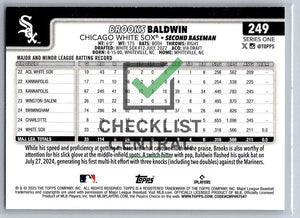 2025 Topps Brooks Baldwin #249 RC