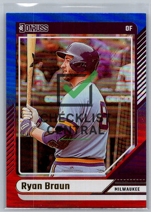 2024 Donruss Red and Blue Ryan Braun #86