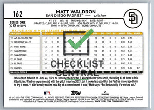 2024 Topps Matt Waldron #162