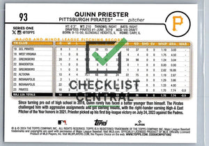2024 Topps Rainbow Foil Quinn Priester #93