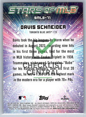 2024 Topps Stars of MLB Davis Schneider #SMLB-71