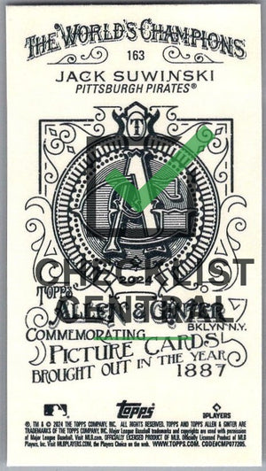2024 Topps Allen & Ginter Mini A&G Back Jack Suwinski #163
