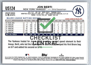 2024 Topps Update Jon Berti #US124