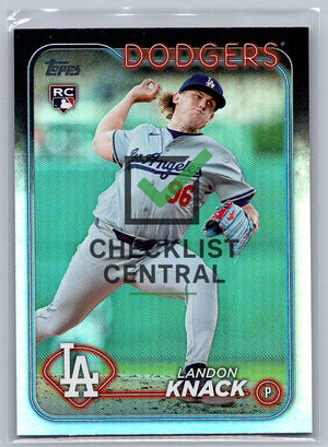 2024 Topps Update Rainbow Foil Landon Knack #US127