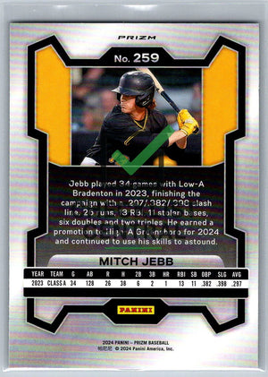 2024 Panini Prizm Prizms Green Mitch Jebb #259