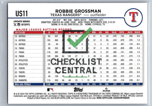 2024 Topps Update Rainbow Foil Robbie Grossman #US11