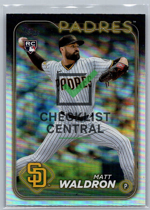2024 Topps Rainbow Foil Matt Waldron #162