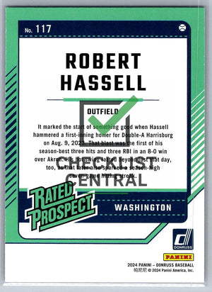 2024 Donruss Red and Blue Robert Hassell #117