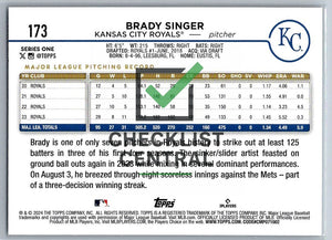 2024 Topps Brady Singer #173