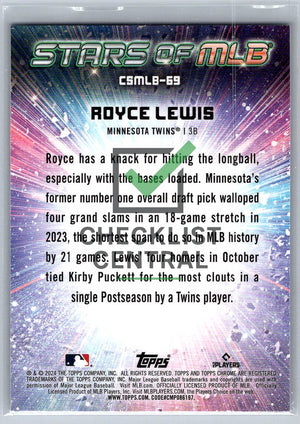 2024 Topps Chrome Stars of MLB Royce Lewis #SMLB-69