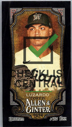 2024 Topps Allen & Ginter Mini Black Border Jesus Luzardo #70