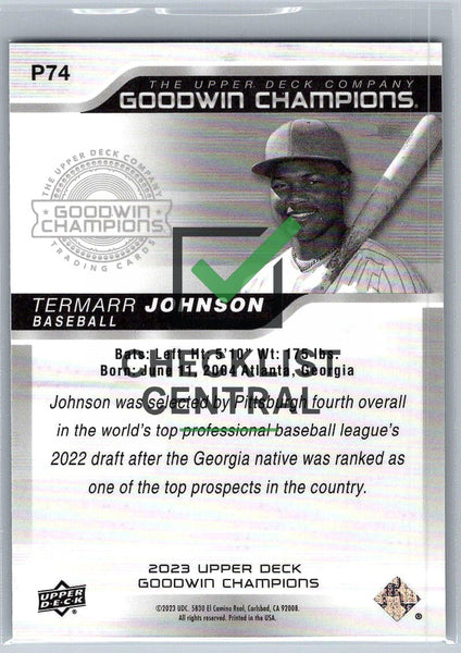 2023 Upper Deck Goodwin Champions Platinum Termarr Johnson #P74