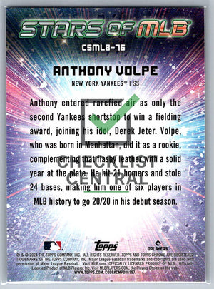 2024 Topps Chrome Stars of MLB Anthony Volpe #SMLB-76