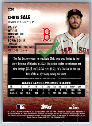 2023 Topps Stadium Club Chris Sale #220