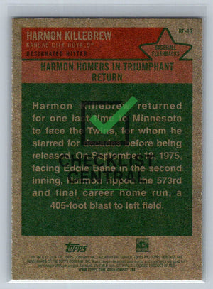 2024 Topps Heritage Baseball Flashbacks Harmon Killebrew #BF13