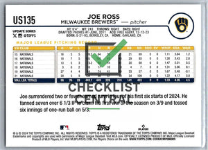 2024 Topps Update Joe Ross #US135