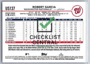 2024 Topps Update Robert Garcia #US137 RC