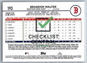 2024 Topps Brandon Walter #193 RC