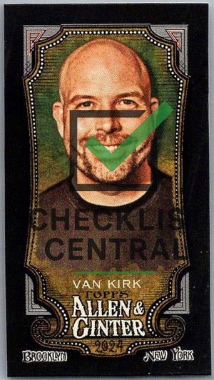 2024 Topps Allen & Ginter Mini Black Border Daniel Van Kirk #215