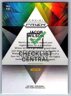 2024 Panini Prizm Prizmatic Jacob Wilson #13