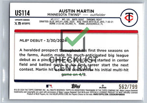 2024 Topps Update Purple Holo Foil Austin Martin #US114 - 562/799