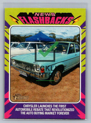 2024 Topps Heritage News Flashbacks Chrysler Rebate #NF2