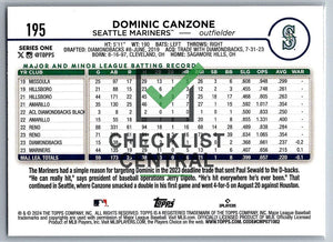 2024 Topps Dominic Canzone #195 RC