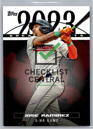 2024 Topps '23 Greatest Hits José Ramírez #23GH4