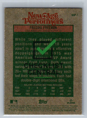 2024 Topps Heritage New Age Performers Freddie Freeman #NAP7