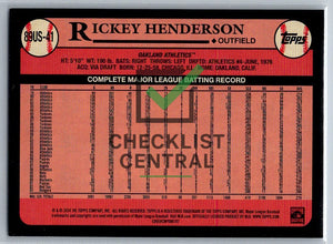 2024 Topps Update '89 Topps Rickey Henderson #89US-41