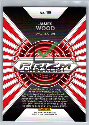 2024 Panini Prizm Hype James Wood #19