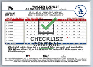2024 Topps Walker Buehler #196