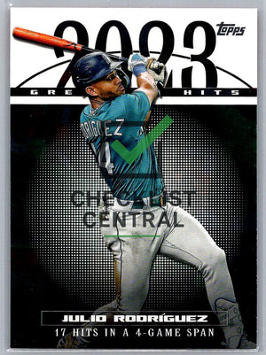 2024 Topps '23 Greatest Hits Julio Rodríguez #23GH17