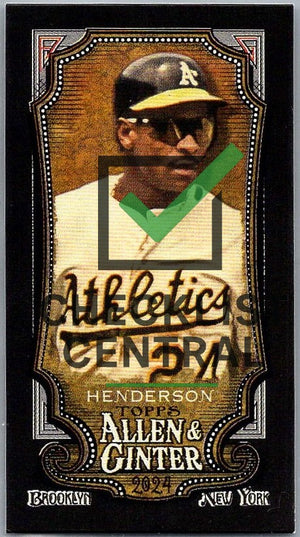 2024 Topps Allen & Ginter Mini Black Border Rickey Henderson #256