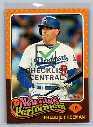 2024 Topps Heritage New Age Performers Freddie Freeman #NAP7