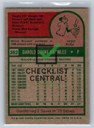 2024 Topps Heritage 50th Anniversary Buybacks Darold Knowles #352