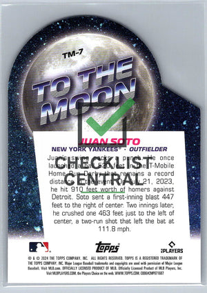 2024 Topps Big League To the Moon Juan Soto #TM-7