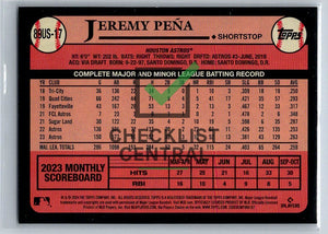 2024 Topps Update '89 Topps Jeremy Peña #89US-17