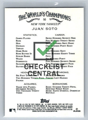 2024 Topps Allen & Ginter Juan Soto #50