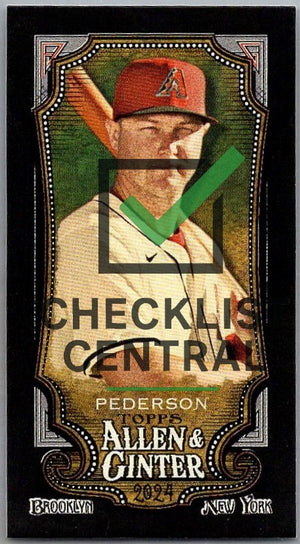 2024 Topps Allen & Ginter Mini Black Border Joc Pederson #305 SP