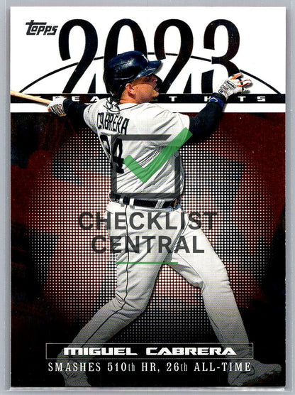 2024 Topps '23 Greatest Hits Miguel Cabrera #23GH24