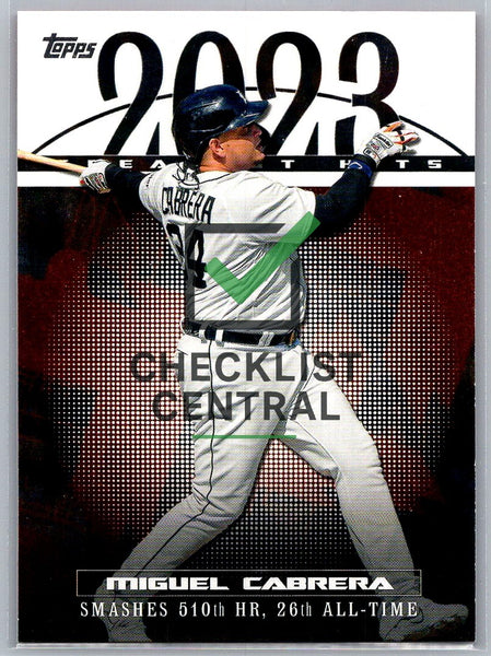 2024 Topps '23 Greatest Hits Miguel Cabrera #23GH24